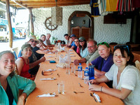 Our group at a typical Galapagos restaurant