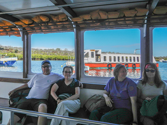 On the ferry between Santa Cruz and Baltra