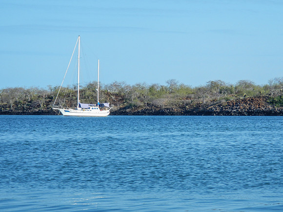 On the ferry between Santa Cruz and Baltra