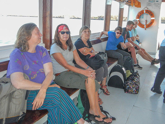 On the ferry between Santa Cruz and Baltra