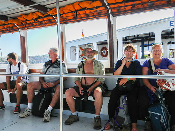 On the ferry between Santa Cruz and Baltra