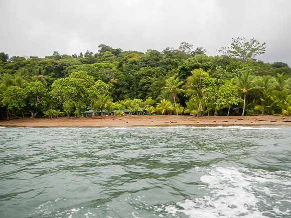 Views from the boat back to Uvita