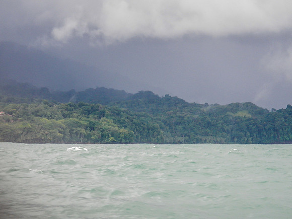 Views from the boat back to Uvita