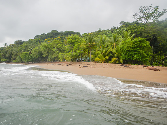 Views from the boat back to Uvita
